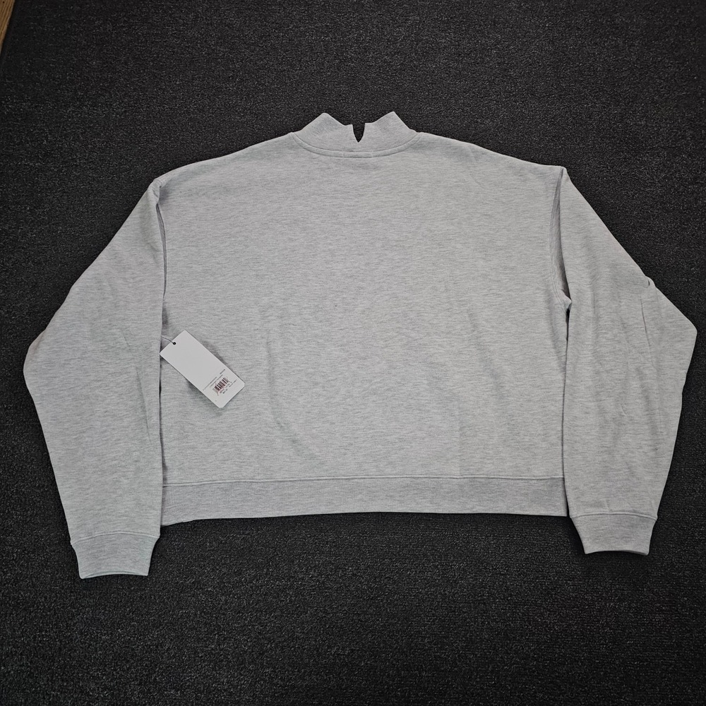 47 Brand Green Bay Packers Sweatshirt Womens Large Mock Neck Cropped Grey NWT - Picture 7 of 10